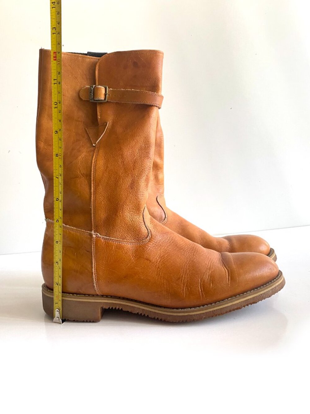 Vintage Dingo Brown Cognac Leather Insulted Boots Men's Size 10 - Picture 2 of 15